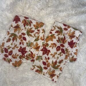 Autumn Leaf Print Kitchen Towels